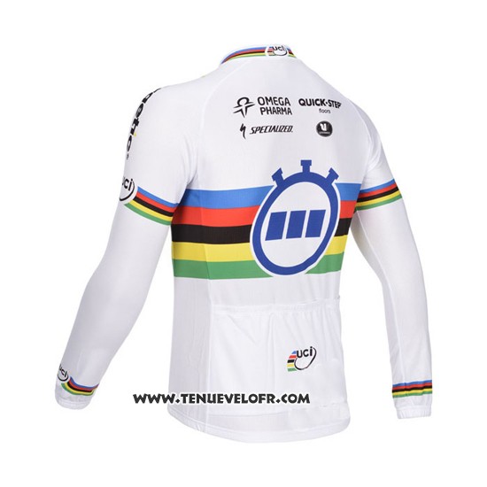 2013 Maillot Ciclismo UCI Mondo Champion Lider Quick Step Manches Longues et Cuissard